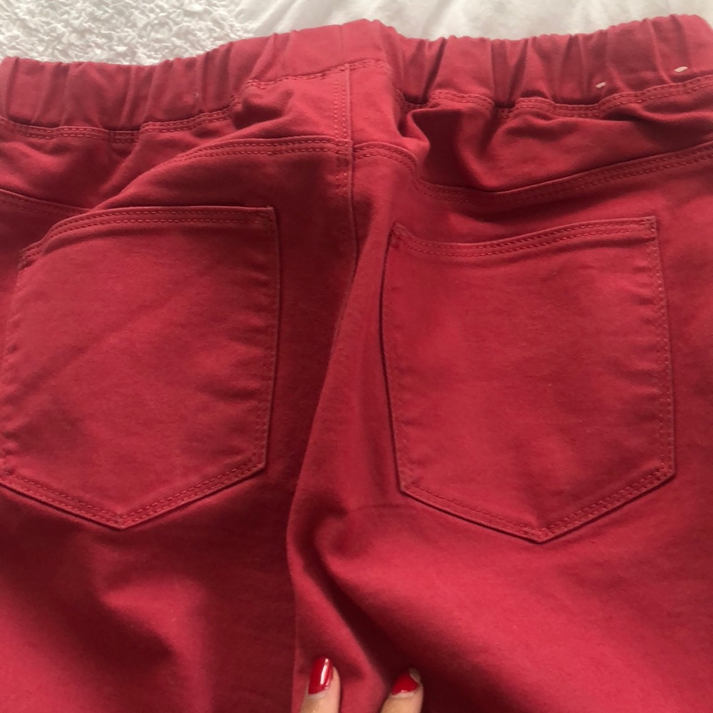 Distressed Drawstring Raspberry Uniqlo “Jegging” - Picture 5 of 5